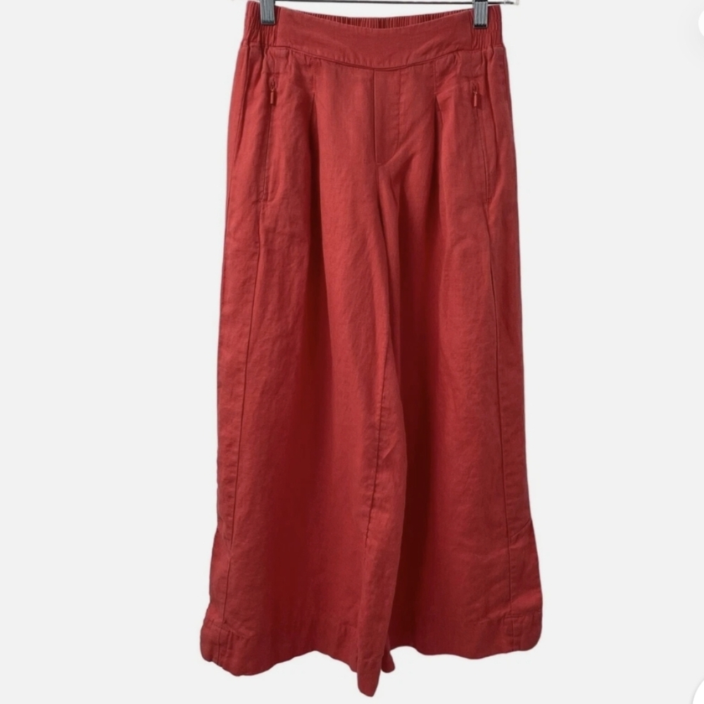 Athleta Playa Linen Wide Leg Crop Size 22 - Picture 3 of 9